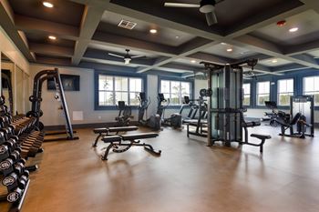 24-Hour expansive fitness center with bike studio